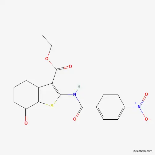Molecular Structure of 329059-84-9 (Ethyl 2-{[(4-nitrophenyl)carbonyl]amino}-7-oxo-4,5,6,7-tetrahydro-1-benzothiophene-3-carboxylate)