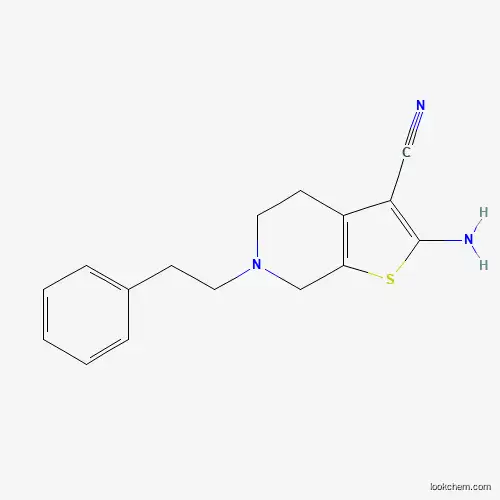 Molecular Structure of 332145-19-4 (2-Amino-6-phenethyl-4,5,6,7-tetrahydro-thieno[2,3-c]pyridine-3-carbonitrile)