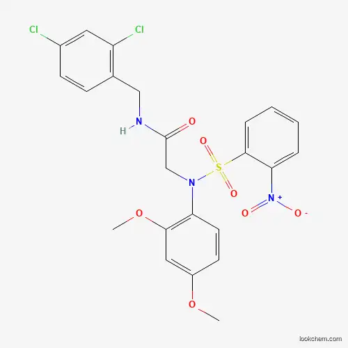 Molecular Structure of 332167-81-4 (N-(2,4-Dichloro-benzyl)-2-[(2,4-dimethoxy-phenyl)-(2-nitro-benzenesulfonyl)-amin)
