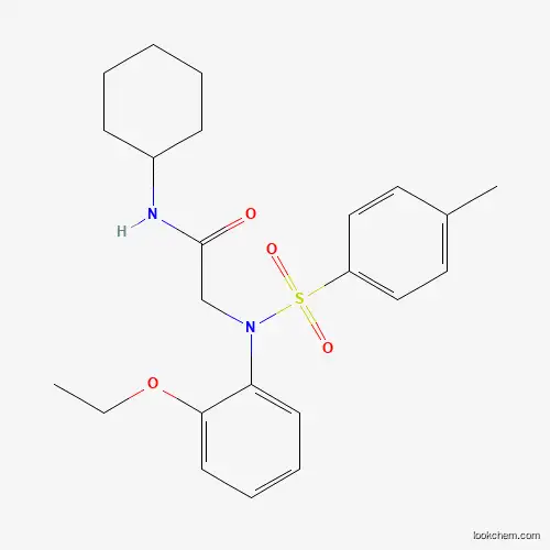 Molecular Structure of 333458-26-7 (N-Cyclohexyl-2-[(2-ethoxy-phenyl)-(toluene-4-sulfonyl)-amino]-acetamide)