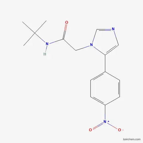 Molecular Structure of 361374-59-6 (Acetamide, N-(1,1-dimethylethyl)-2-[5-(4-nitrophenyl)-1-imidazolyl]-)