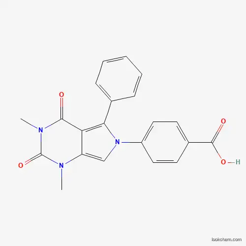Molecular Structure of 433971-13-2 (4-(1,3-dimethyl-2,4-dioxo-5-phenyl-1,2,3,4-tetrahydro-6H-pyrrolo[3,4-d]pyrimidin-6-yl)benzoic acid)