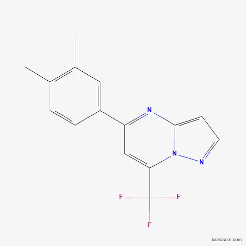 Molecular Structure of 438233-94-4 (5-(3,4-Dimethylphenyl)-7-(trifluoromethyl)pyrazolo[1,5-a]pyrimidine)
