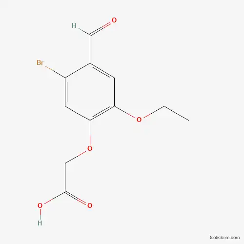 Molecular Structure of 486994-21-2 ((5-Bromo-2-ethoxy-4-formylphenoxy)acetic acid)