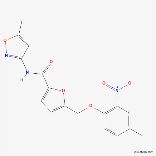 Molecular Structure of 515848-63-2 (5-({2-nitro-4-methylphenoxy}methyl)-N-(5-methyl-3-isoxazolyl)-2-furamide)