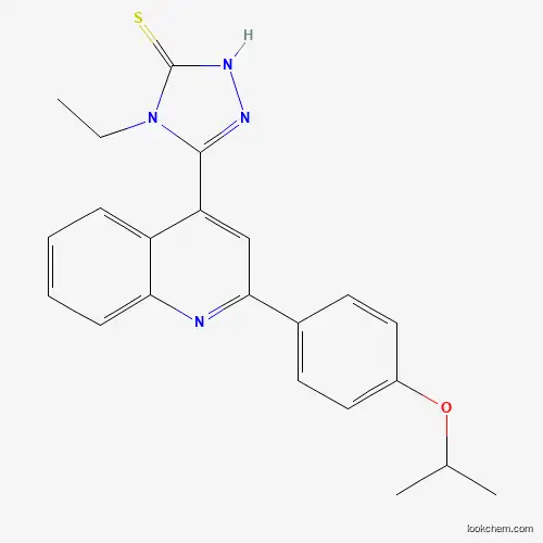 Molecular Structure of 522598-08-9 (4-ethyl-5-[2-(4-isopropoxyphenyl)-4-quinolinyl]-4H-1,2,4-triazol-3-yl hydrosulfide)