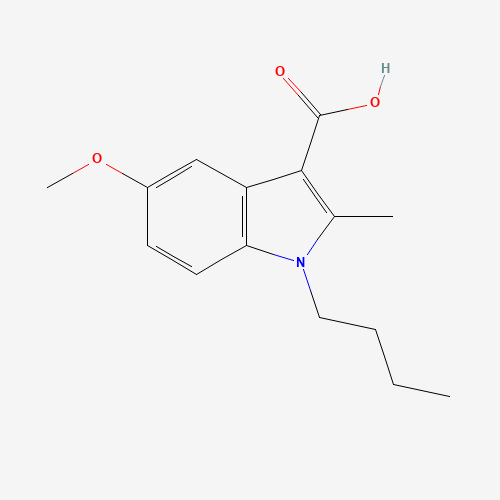Molecular Structure of 17826-25-4 (1-butyl-5-methoxy-2-methyl-1H-indole-3-carboxylic acid)