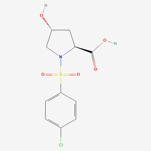 Molecular Structure of 1955474-72-2 ((2S,4R)-1-(4-chlorophenyl)sulfonyl-4-hydroxypyrrolidine-2-carboxylic acid)
