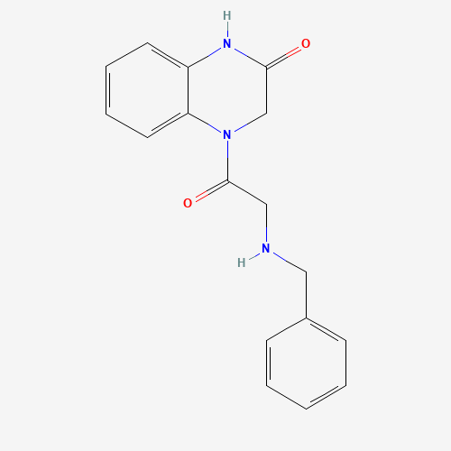 Molecular Structure of 198989-08-1 (4-(2-Benzylaminoacetyl)-1,2,3,4-tetrahydroquinoxalin-2-one)