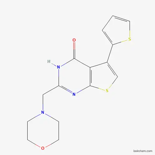 Molecular Structure of 255378-84-8 (2-(Morpholinomethyl)-5-(2-thienyl)thieno[2,3-d]pyrimidine-4(3H)-one)