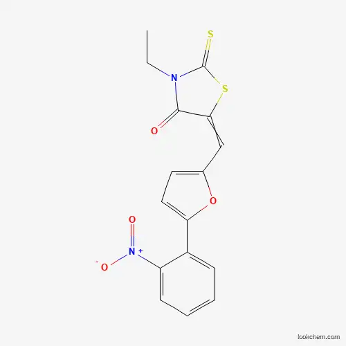 Molecular Structure of 273731-25-2 (3-Ethyl-5-[[5-(2-nitrophenyl)furan-2-yl]methylidene]-2-sulfanylidene-1,3-thiazolidin-4-one)
