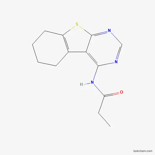 Molecular Structure of 300676-08-8 (N-(5,6,7,8-Tetrahydro[1]benzothieno[2,3-d]pyrimidin-4-yl)propanamide)