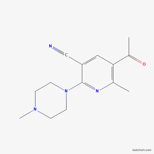 5-Acetyl-6-methyl-2-(4-methylpiperazino)nicotinonitrile