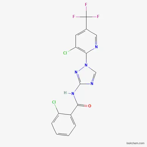 Molecular Structure of 321434-03-1 (2-chloro-N-{1-[3-chloro-5-(trifluoromethyl)-2-pyridinyl]-1H-1,2,4-triazol-3-yl}benzenecarboxamide)