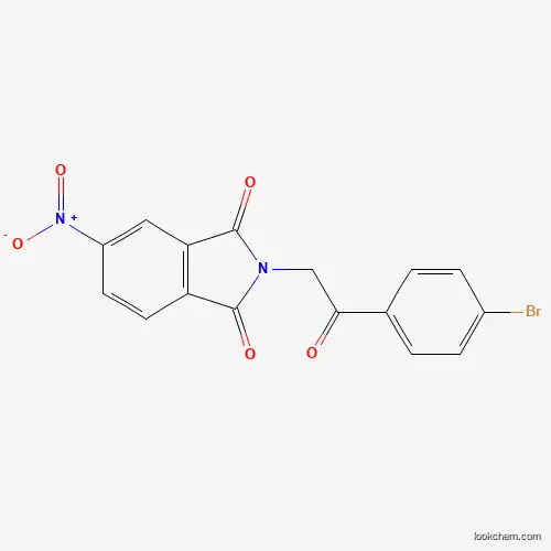 Molecular Structure of 328272-56-6 (2-[2-(4-bromophenyl)-2-oxoethyl]-5-nitro-1H-isoindole-1,3(2H)-dione)