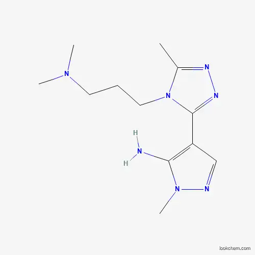 Molecular Structure of 329901-24-8 (4-{4-[3-(dimethylamino)propyl]-5-methyl-4H-1,2,4-triazol-3-yl}-1-methyl-1H-pyrazol-5-amine)