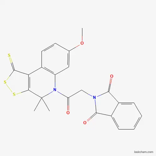 2-[2-(7-methoxy-4,4-dimethyl-1-thioxo-1,4-dihydro-5H-[1,2]dithiolo[3,4-c]quinolin-5-yl)-2-oxoethyl]-1H-isoindole-1,3(2H)-dione
