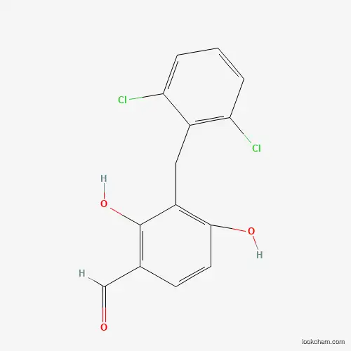 Molecular Structure of 339106-82-0 (3-[(2,6-Dichlorophenyl)methyl]-2,4-dihydroxybenzaldehyde)