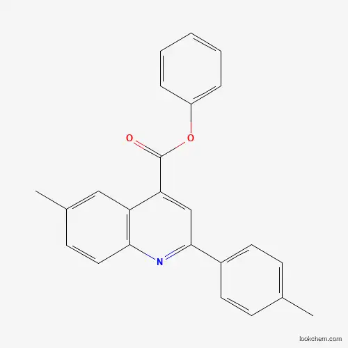 Molecular Structure of 355419-81-7 (Phenyl 6-methyl-2-(4-methylphenyl)-4-quinolinecarboxylate)