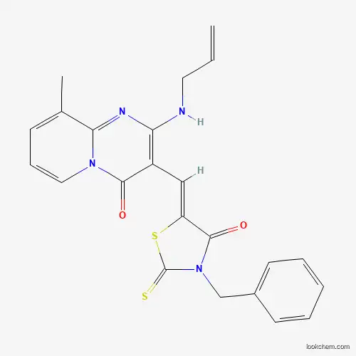 Molecular Structure of 374083-88-2 (2-(allylamino)-3-[(Z)-(3-benzyl-4-oxo-2-thioxo-1,3-thiazolidin-5-ylidene)methyl]-9-methyl-4H-pyrido[1,2-a]pyrimidin-4-one)