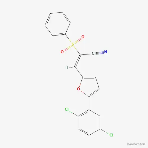 Molecular Structure of 374087-60-2 (2-(Benzenesulfonyl)-3-[5-(2,5-dichlorophenyl)furan-2-yl]prop-2-enenitrile)