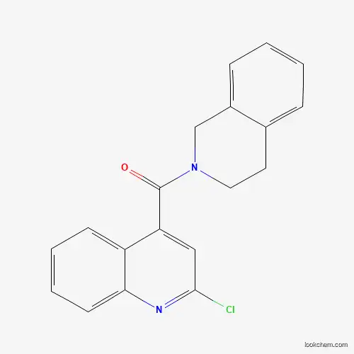 Molecular Structure of 380210-23-1 ((2-chloroquinolin-4-yl)-(3,4-dihydro-1H-isoquinolin-2-yl)methanone)