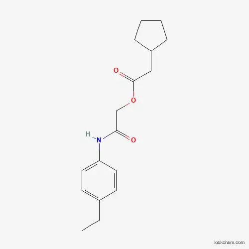 Molecular Structure of 380213-37-6 ([2-(4-Ethylanilino)-2-oxoethyl] 2-cyclopentylacetate)