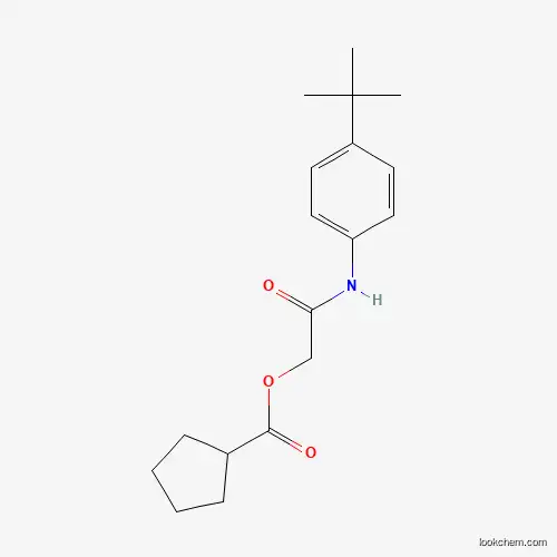 Molecular Structure of 380213-40-1 ([2-(4-Tert-butylanilino)-2-oxoethyl] cyclopentanecarboxylate)