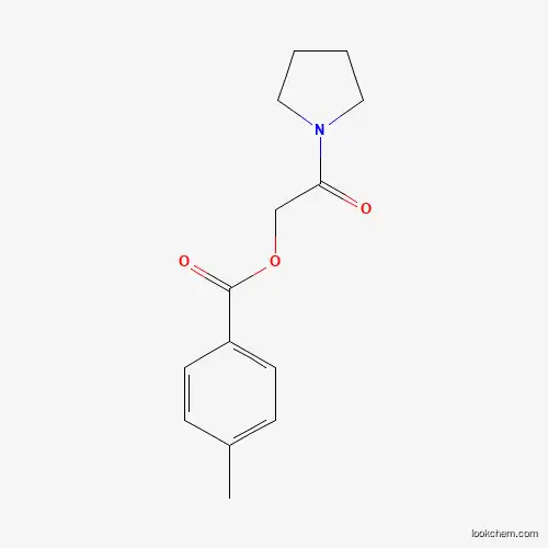 Molecular Structure of 380541-11-7 ((2-Oxo-2-pyrrolidin-1-ylethyl) 4-methylbenzoate)