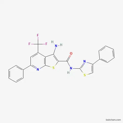 3-amino-6-phenyl-N-(4-phenyl-1,3-thiazol-2-yl)-4-(trifluoromethyl)thieno[2,3-b]pyridine-2-carboxamide