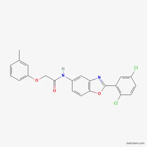 Molecular Structure of 426226-96-2 (N-[2-(2,5-dichlorophenyl)-1,3-benzoxazol-5-yl]-2-(3-methylphenoxy)acetamide)