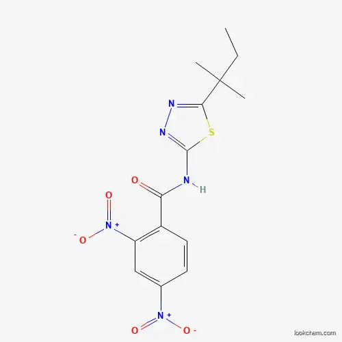 Molecular Structure of 438197-20-7 (N-[5-(2-methylbutan-2-yl)-1,3,4-thiadiazol-2-yl]-2,4-dinitrobenzamide)