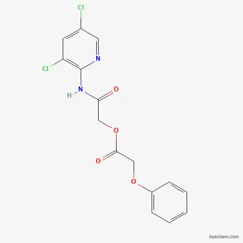 Molecular Structure of 438598-14-2 ([2-[(3,5-Dichloropyridin-2-yl)amino]-2-oxoethyl] 2-phenoxyacetate)