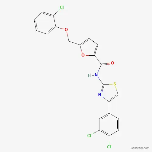 5-[(2-chlorophenoxy)methyl]-N-[4-(3,4-dichlorophenyl)-1,3-thiazol-2-yl]furan-2-carboxamide