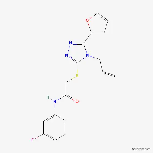 Molecular Structure of 442648-07-9 (N-(3-fluorophenyl)-2-{[5-(furan-2-yl)-4-(prop-2-en-1-yl)-4H-1,2,4-triazol-3-yl]sulfanyl}acetamide)