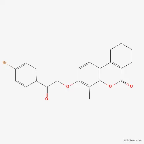 Molecular Structure of 444996-42-3 (3-[2-(4-bromophenyl)-2-oxoethoxy]-4-methyl-7,8,9,10-tetrahydro-6H-benzo[c]chromen-6-one)
