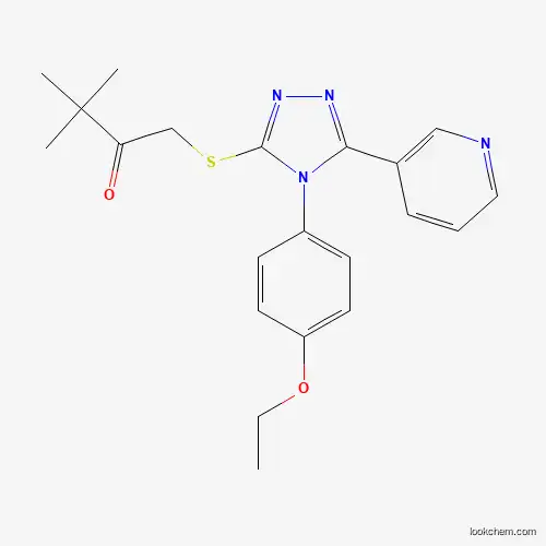 Molecular Structure of 477329-48-9 (1-{[4-(4-ethoxyphenyl)-5-(pyridin-3-yl)-4H-1,2,4-triazol-3-yl]sulfanyl}-3,3-dimethylbutan-2-one)