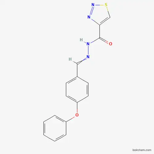 Molecular Structure of 477872-19-8 (1,2,3-Thiadiazole-4-carboxylic acid, 2-[(4-phenoxyphenyl)methylene]hydrazide)