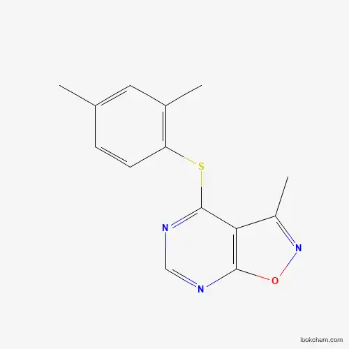 Molecular Structure of 478045-24-8 (4-[(2,4-Dimethylphenyl)sulfanyl]-3-methylisoxazolo[5,4-d]pyrimidine)