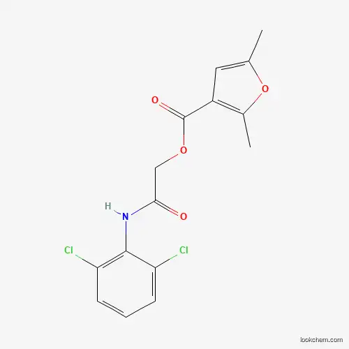 Molecular Structure of 478955-23-6 ([2-(2,6-Dichloroanilino)-2-oxoethyl] 2,5-dimethylfuran-3-carboxylate)