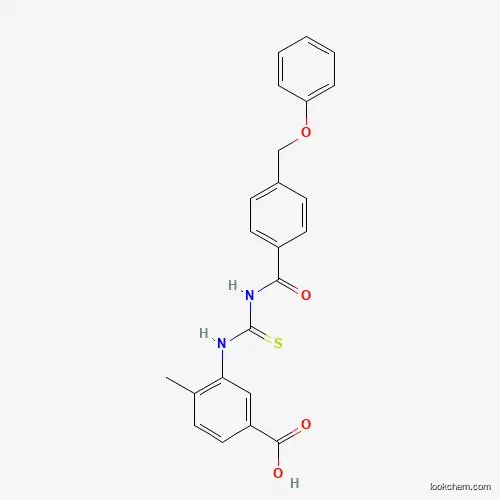 Molecular Structure of 532982-25-5 (4-Methyl-3-[[4-(phenoxymethyl)benzoyl]carbamothioylamino]benzoic acid)