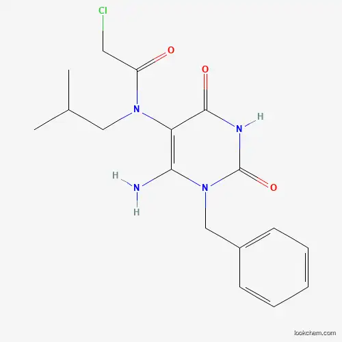 Molecular Structure of 561009-05-0 (N-(6-amino-1-benzyl-2,4-dioxo-1,2,3,4-tetrahydropyrimidin-5-yl)-2-chloro-N-(2-methylpropyl)acetamide)