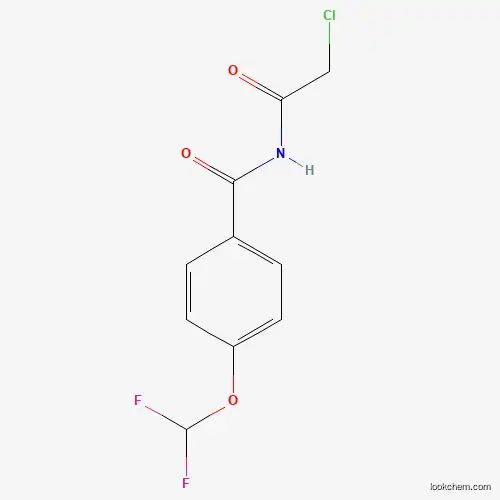 Molecular Structure of 568555-99-7 (N-(2-chloroacetyl)-4-(difluoromethoxy)benzamide)