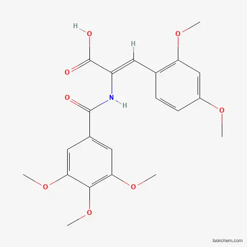 Molecular Structure of 5687-17-2 ((Z)-3-(2,4-dimethoxyphenyl)-2-[(3,4,5-trimethoxybenzoyl)amino]prop-2-enoic acid)