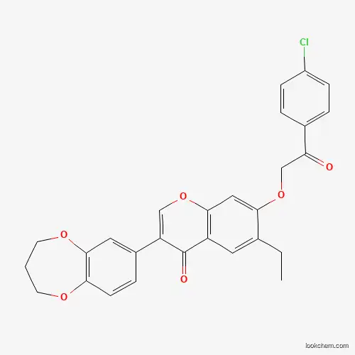 7-[2-(4-chlorophenyl)-2-oxoethoxy]-3-(3,4-dihydro-2H-1,5-benzodioxepin-7-yl)-6-ethylchromen-4-one