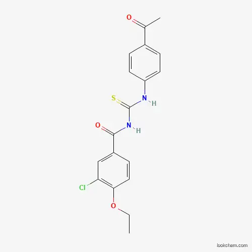 Molecular Structure of 6445-10-9 (N-[(4-acetylphenyl)carbamothioyl]-3-chloro-4-ethoxybenzamide)