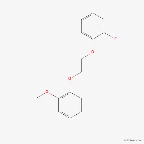 Molecular Structure of 6446-72-6 (1-[2-(2-Fluorophenoxy)ethoxy]-2-methoxy-4-methylbenzene)