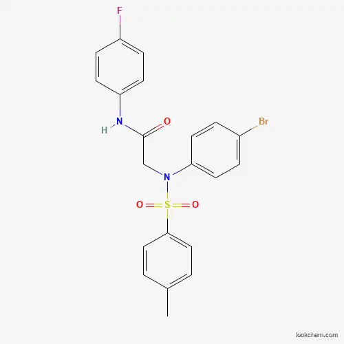 Molecular Structure of 6487-73-6 (2-(4-bromo-N-(4-methylphenyl)sulfonylanilino)-N-(4-fluorophenyl)acetamide)