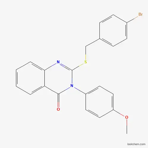 Molecular Structure of 763111-44-0 (2-((4-Bromobenzyl)thio)-3-(4-methoxyphenyl)quinazolin-4(3H)-one)
