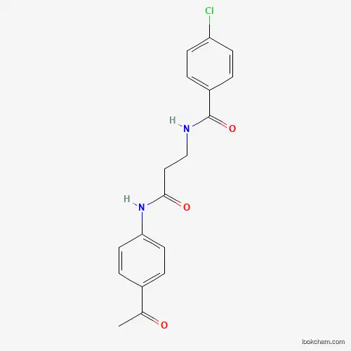 Molecular Structure of 785790-57-0 (N-[3-(4-acetylanilino)-3-oxopropyl]-4-chlorobenzamide)